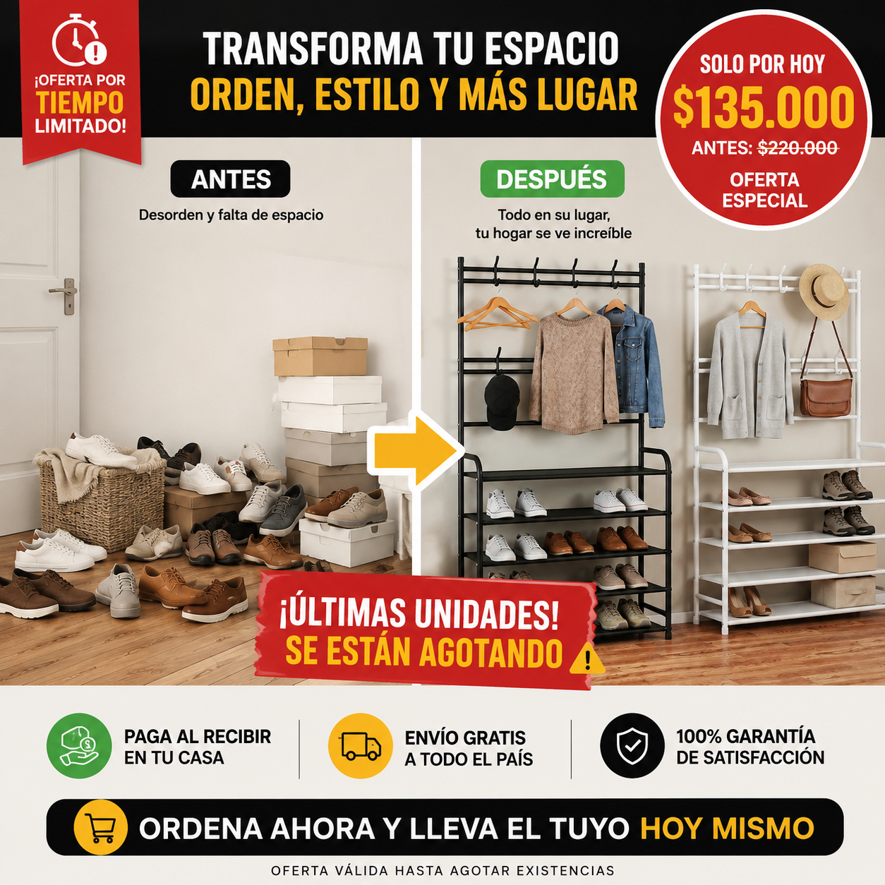 Organizador de 5 niveles - Zapatero y Ropero