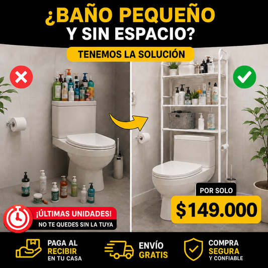 Estantería Organizadora de Baño - MultiRack 3 en 1