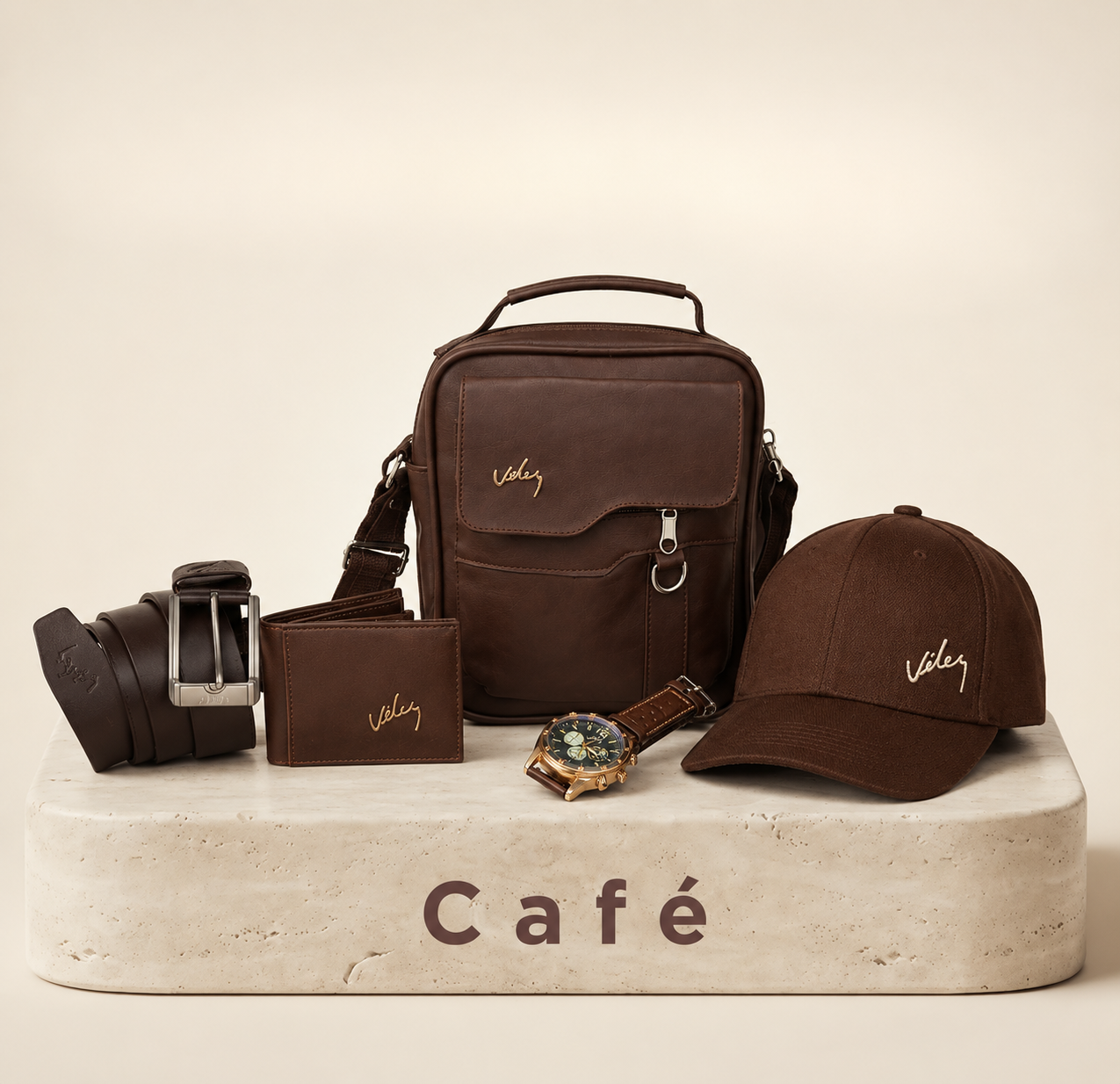 Kit Regalo para Papá – Carriel+Reloj+Billetera+Correa+Gorra