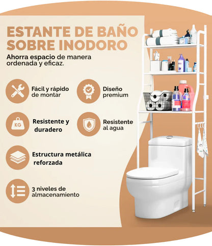 Estantería Organizadora de Baño - MultiRack 3 en 1